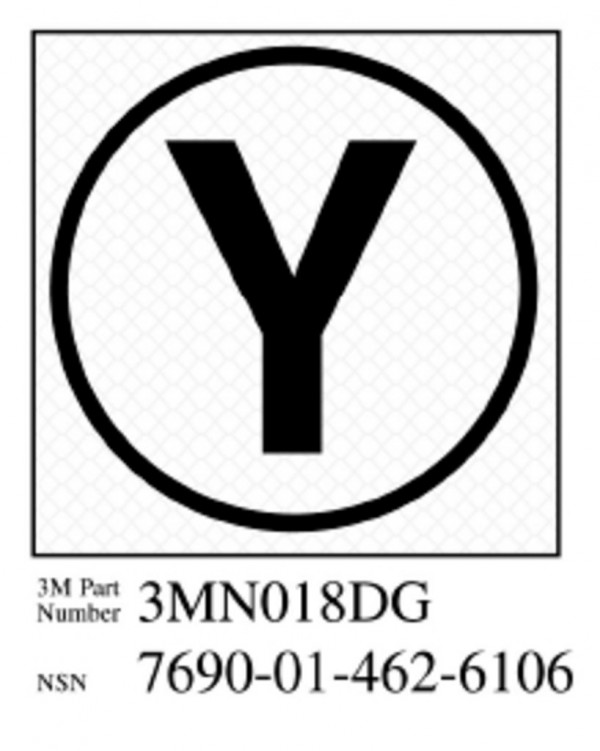 3M™ Diamond Grade™ Damage Control Sign 3MN018DG "Cir Yoke", 2 in x 2 in, 10 per package