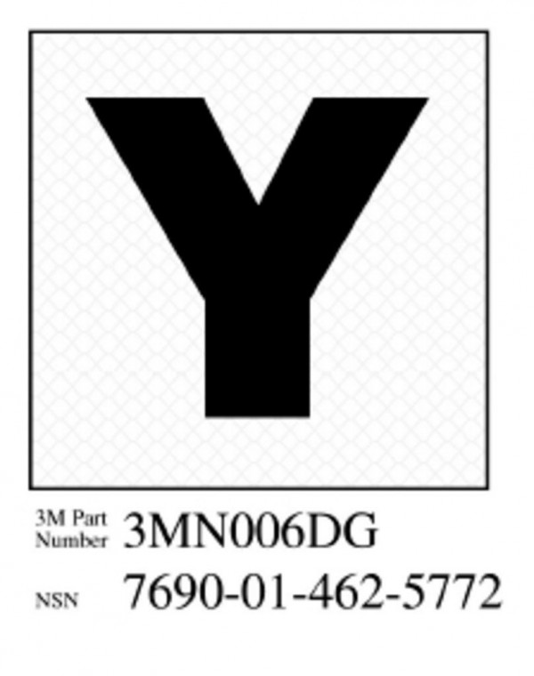 3M™ Diamond Grade™ Damage Control Sign 3MN006DG "Yoke", 2 in x 2 in, 10 per package