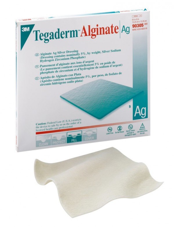 3M™ Tegaderm™ Alginate Ag Silver Dressing 90305