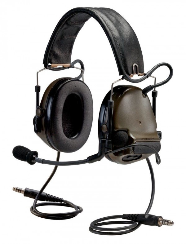 3M™ PELTOR™ COMTAC™ III ACH Communication Headset, Dual COMM, Headband, Olive Drab Green MT17H682FB-19 GN 1 EA/Case