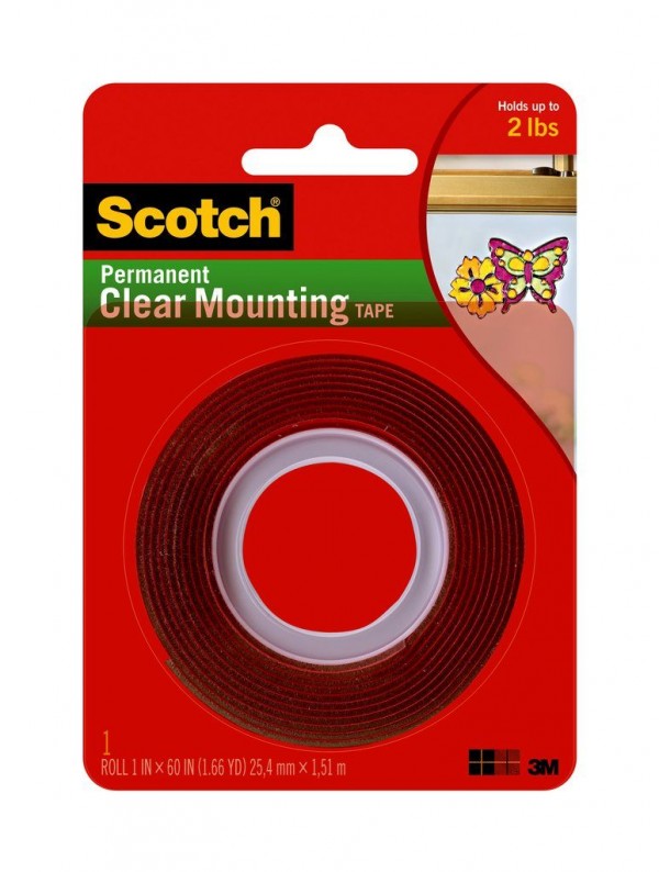 Scotch® Mounting Tape 4010, 1 in x 60 in x .02 in (25,4 mm x 1,51