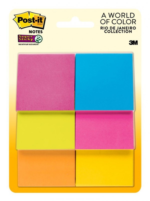 Post-it Super Sticky Note Pads - Rio De Janeiro Collection