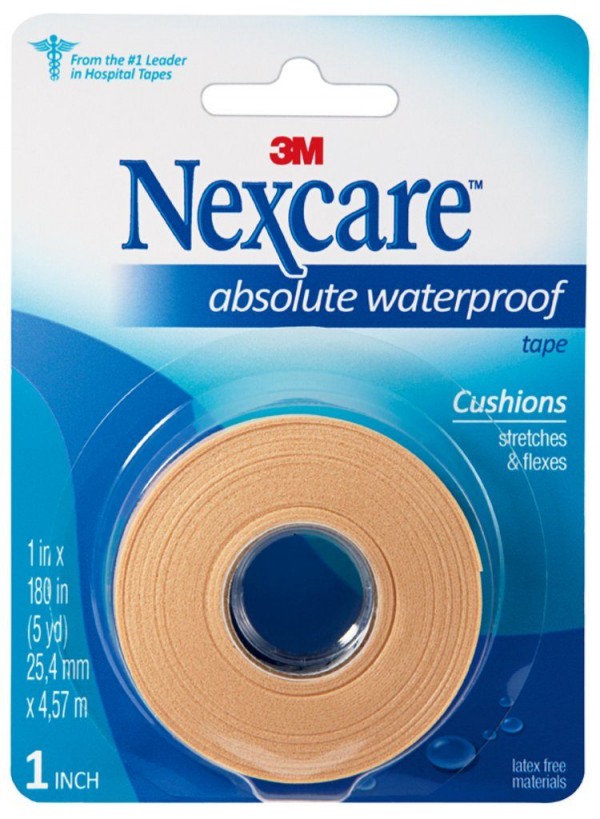 Nexcare™ Absolute Waterproof First Aid Tape 731, 1 in x 180 in (25.4mm x 4.57m)
