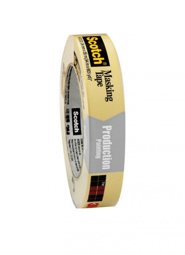 Scotch® Masking Tape for Production Painting 2020-72A-BK, 72 mm x 55 m, 12 per case