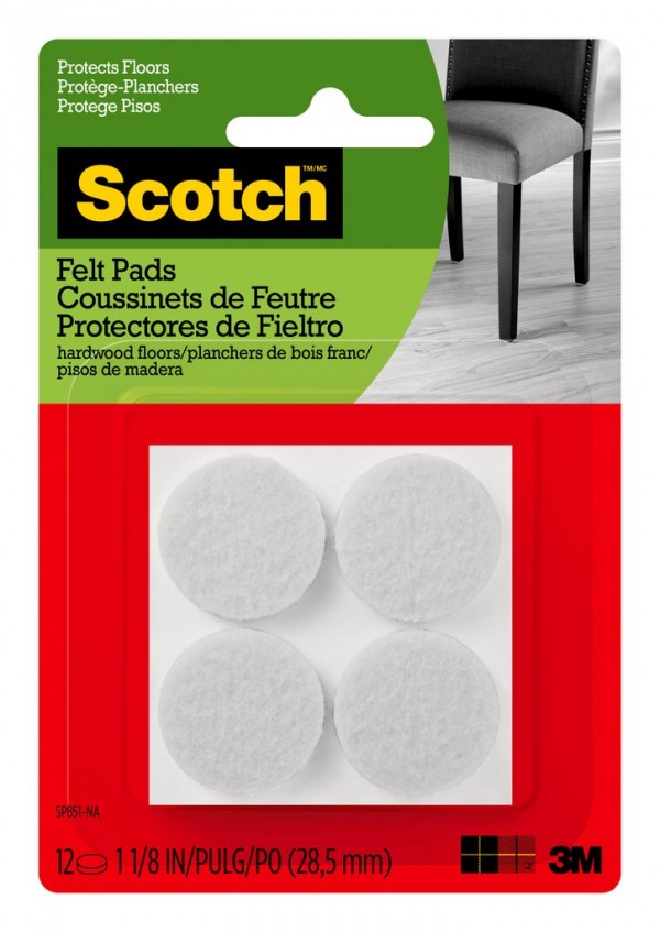 Scotch™ Felt Pads SP851-NA, 1 1/8 inch