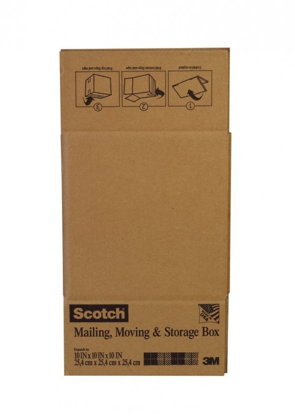 Scotch™ Folded Box, 8010FB 10 in x 10 in x 10 in Folded Box