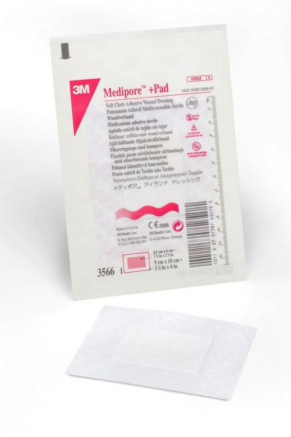 3M™ Medipore™ +Pad Soft Cloth Adhesive Wound Dressing 3566