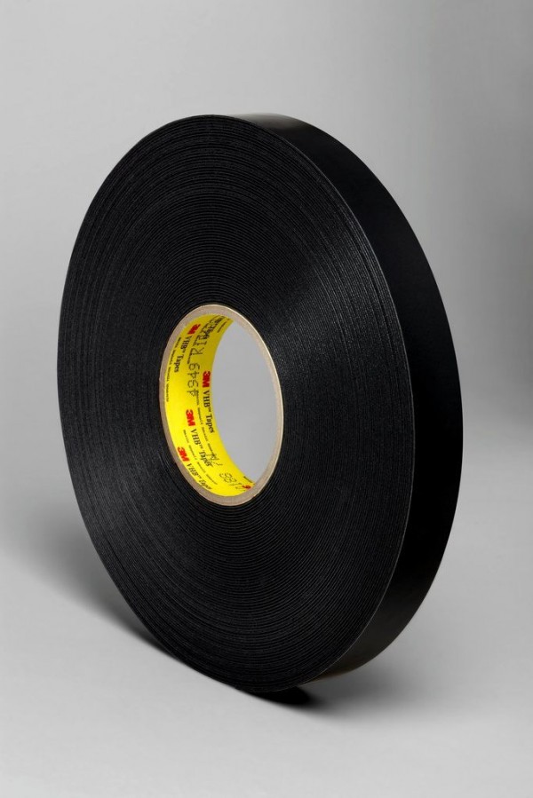 3M™ VHB™ Tape 4949 Black, 1219 mm x 33 m 45.0 mil, 1 per case