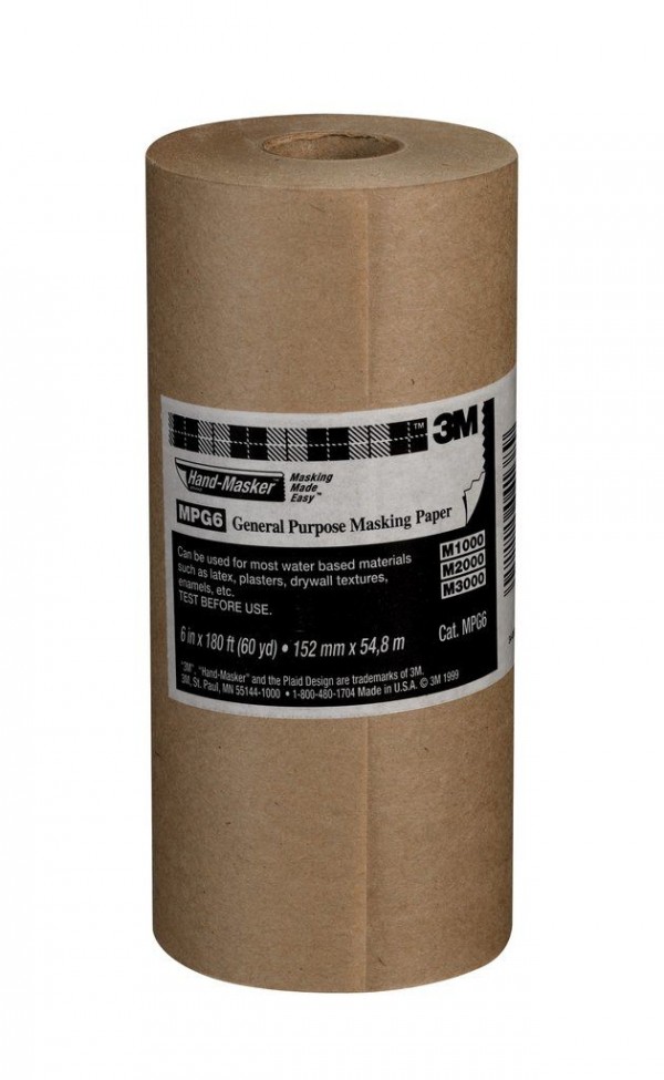 3M™ Hand-Masker™ General Purpose Masking Paper MPG6, 6 in x 60 yd - Masking  and Duct Tapes - Tape
