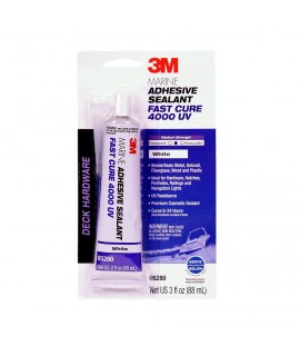 3M™ Hybrid Adhesive Sealant Fast Cure 4000 UV White, PN05280, 3 oz Tube, 6 per case
