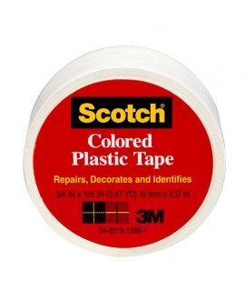 Scotch® Colored Plastic Tape 190WT, 3/4 in x 125 in (19 mm x 3,17 m)