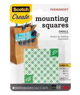 Scotch® Mounting Tape 111-SML-CFT, 1/2 in x 1/2 in (12.7 mm x 12.7 mm)