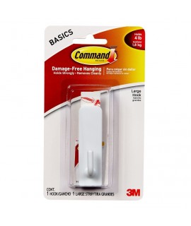 Command™ Basics Large Skinny Nose Hook, 17503ES, 1 hook, 1 strip