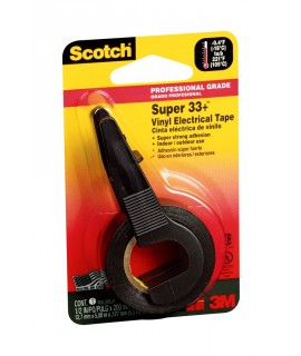 Scotch® Super 33+ Vinyl Electrical Tape, 194NA, 0.5 in x 5.5 yd, 24/case