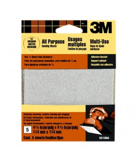 3M™ Adhesive Backed Palm Sander Sheets 9210DC-NA, 4.5 in x 4.5 in Medium Grit