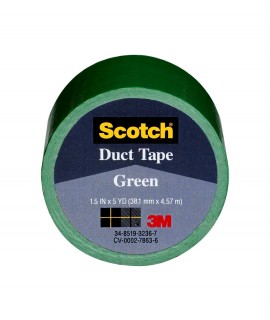 Scotch® Green Duct Tape 1005-GRN-IP 1.5 in x 5 yd (38.1 mm x 4.57 m) 6 rls/inner, 72 rls/cs