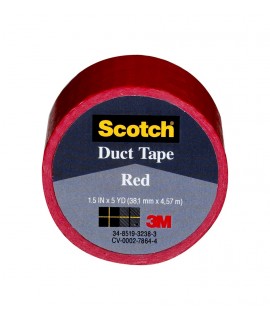 Scotch® Red Duct Tape 1005-RED-IP 1.5 in x 5 yd (38.1 mm x 4.57 m) 6 rls/inner, 72 rls/cs