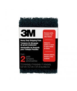3M™ Heavy Duty Stripping Pads 10111NA, 3 Coarse, Two-pack, Open Stock, 3-3/8 in. x 5 in. x 3/4 in. each