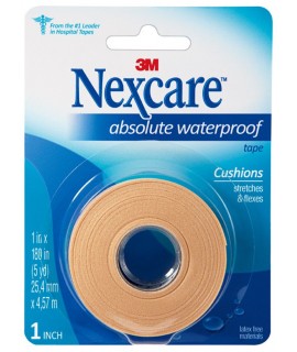 Nexcare™ Absolute Waterproof First Aid Tape 731, 1 in x 180 in (25.4mm x 4.57m)