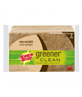 Scotch-Brite® Greener Clean Non-Scratch Scrub Sponge 97033, 4.5 in x 2.7 in, 8/cs