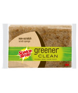 Scotch-Brite® Greener Clean Non-Scratch Scrub Sponge 97030, 4.5 in x 2.7 in, 12/1