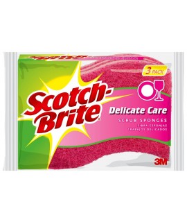 Scotch-Brite® Delicate Care Scrub Sponge, 3-Pack