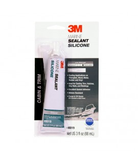3M™ Marine Grade Silicone Sealant Clear, PN08019, 3 oz Tube, 6 per case
