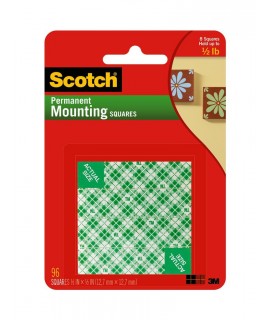 Scotch® Mounting Squares - Permanent 111-SML, .5 in x .5 in (12,7 mm x 12,7 mm)