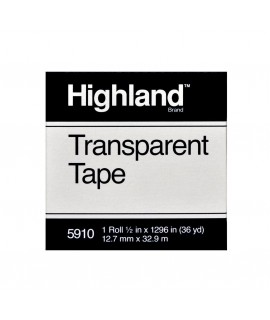 Highland™ Transparent Tape 5910, 1/2 in x 1296 in Boxed