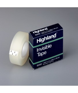 Highland™ Invisible Tape 6200, 3/4 in x 1296 in Boxed