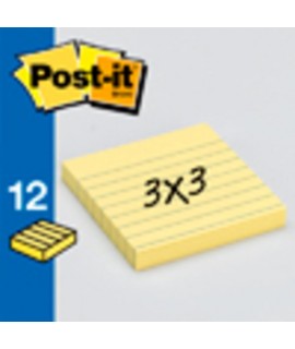 Post-it® Notes 630SS, 3 in x 3 in (7.62 cm x 7.62 cm) Canary Yellow Lined