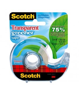 39 SCOTCH® TRANSPARENT GREENER TAPE 3/4 IN X 600 IN