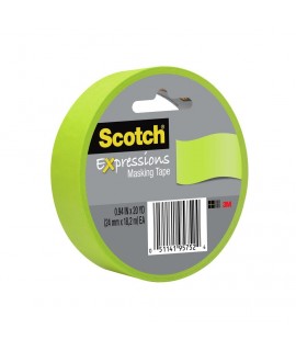 Scotch® Expressions Masking Tape 3437-GRN-ESF, Lemon Lime