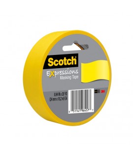 Scotch® Expressions Masking Tape, 3437-PYL-ESF, Primary Yellow