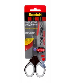 Scotch Precision Ultra Edge Bent Scissor, 8 Inch, Green (1458TBG)