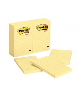 Post-it® Notes 660, 4 in x 6 in (10.16 cm x 15.24 cm) Canary Yellow Lined