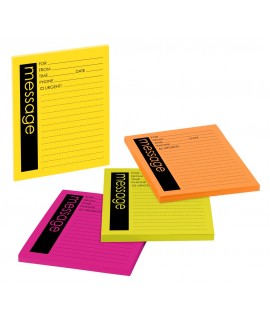 Post-it® Printed Notes 7679-4-SS, 4 in x 5 in, Assorted Bright Colors, Lined, 4 Pads/Pack