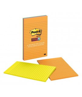 Post-it Super Sticky Notes 3321-SSCY, 3 in x 3 in Canary Yellow 45 sh 3 pds/pk
