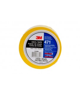 3M™ Vinyl Tape 471 Yellow, 1/8 in x 36 yd, 144 individually wrapped rolls per case Conveniently Packaged