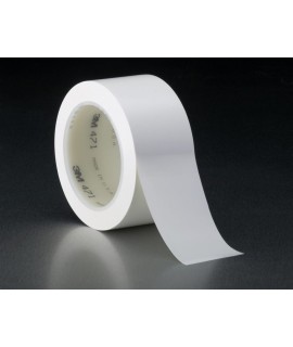 3M™ Vinyl Tape 471 White, 1/4 in x 36 yd 5.2 mil, 144 per case Boxed