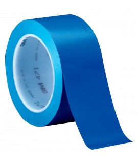 3M™ Vinyl Tape 471 Blue, 1/4 in x 36 yd 5.2 mil, 3 rolls per box 12 boxes per inner 4 per case Boxed