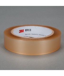 3M™ Polyester Tape 8911 Transparent, 1/2 in x 72 yd, 72 per case