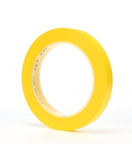 3M™ Vinyl Tape 471 Yellow, 1/2 in x 36 yd 5.2 mil, 72 per case Bulk