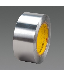 3M™ Aluminum Foil Tape 34383 Silver, 1/2 in x 60 yd 4.5 mil, 72 rolls per case