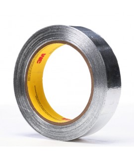 3M™ Aluminum Foil Tape 4380 Silver, 1 in x 55 yd 3.25 mil, 36 rolls per case