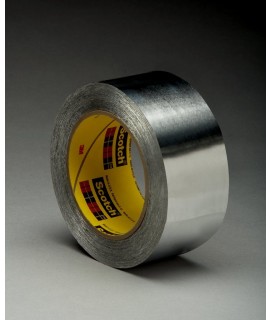 3M™ High Temperature Aluminum Foil Tape 433 Silver, 23 in x 60 yd 3.6 mil, 1 roll per case