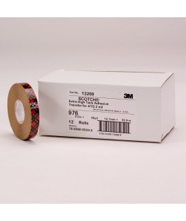 Scotch® ATG Adhesive Transfer Tape 976 Clear, 0.25 in x 60 yd, 72 per case Bulk