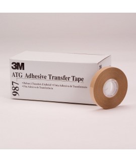 3M™ ATG Adhesive Transfer Tape 987, 0.50 in x 60 yd 2.0 mil, 12 rolls per inner 6 inners per case