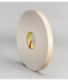 3M™ Double Coated Polyethylene Foam Tape 4496 White, 1/2 in x 36 yd 1/16 in, 18 per case Bulk