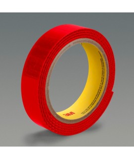 3M™ Fastener SJ3519FR Hook Flame Resistant S009 Red, 1 in x 50 yd 0.15 in Engaged Thickness, 3 per case Bulk